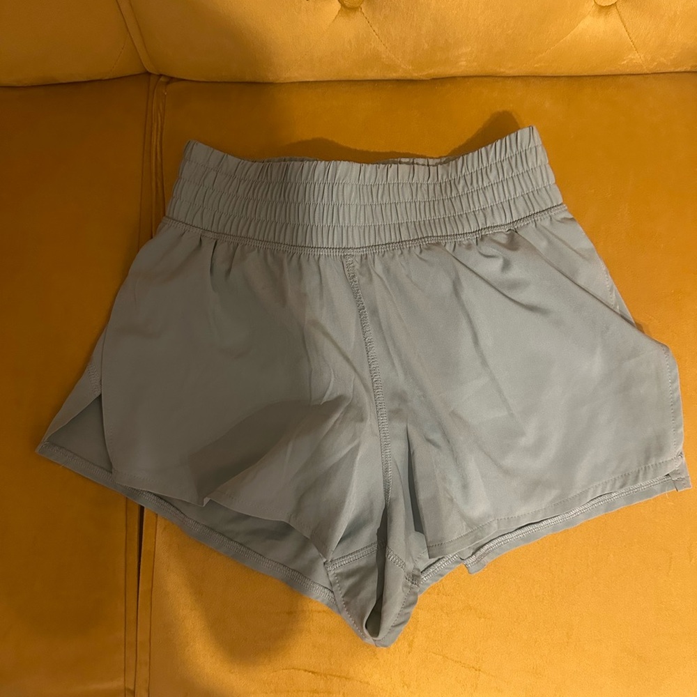 90 Degree By Reflex High-Waisted Sage Green Shorts
